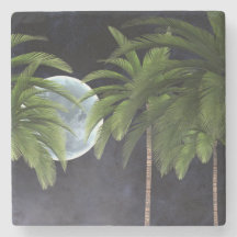 Handflatan Träd mot Måne