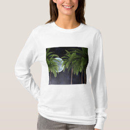 Handflatan Träd mot Måne T Shirt