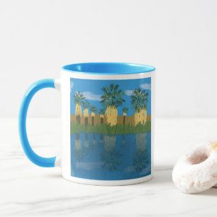 Handflatan Träd Oasis California Desert Mugg
