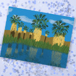 Handflatan Träd Oasis Desert Coachella Valley-rese Helg Vykort<br><div class="desc">Kolla färgpennan i fantastisk, illustrera en vacker oasis i handflatan i öknen och få redot att utforska! Kolla in min butik för mer design också! Samla in hela parker, jag skapar nya hela tiden. Kolla min butik för mer vandring, camping, fåglarliv, fåglar och massor mer! Du kan också hitta den...</div>