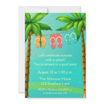 Handflatan Träd och Flinflip flops, sommaren Party