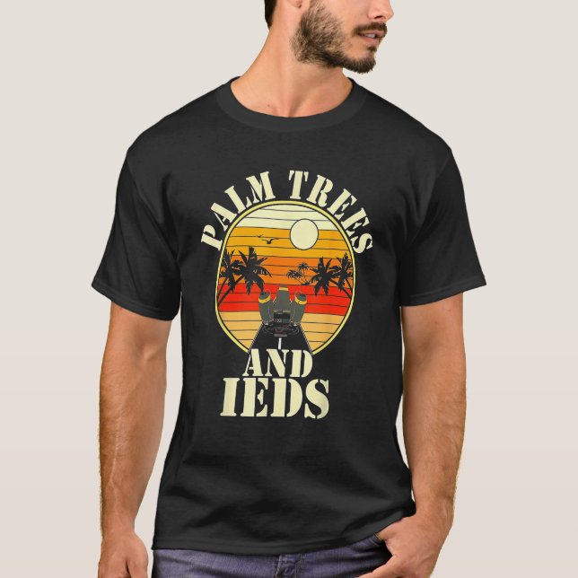 Handflatan Träd och IED T Shirt (Framsida)