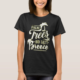HANDFLATAN TRÄD OCH SALTHALT BREEZE - BEACH KÄRLEK T SHIRT