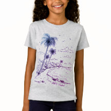 Handflatan Träd och Sandpiper Beach Life T-Shirt