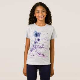 Handflatan Träd och Sandpiper Beach Life T-Shirt
