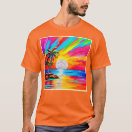 Handflatan Träd och solnedgång T Shirt