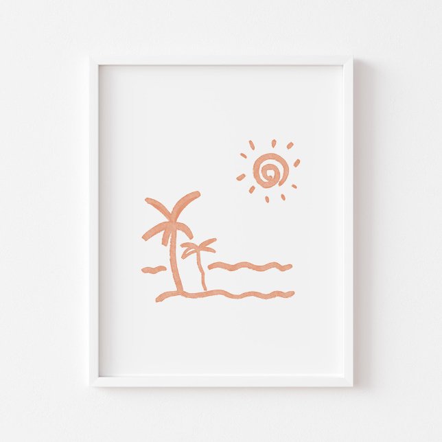 Handflatan träd och strandboho poster (Skapare uppladdad)