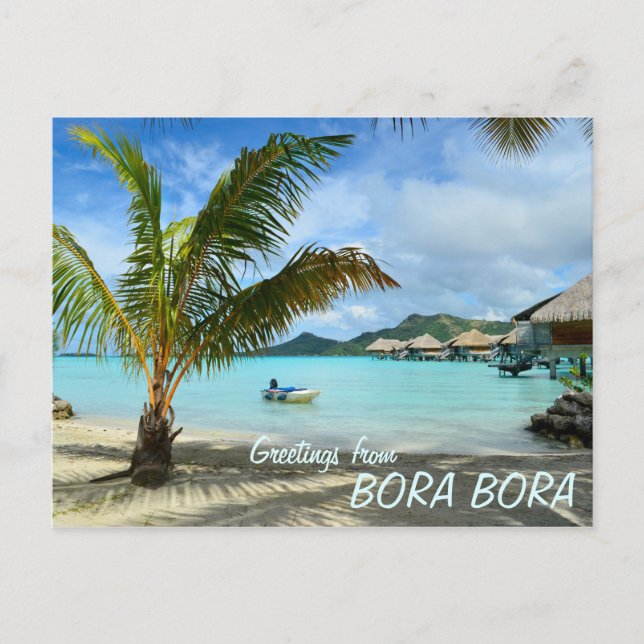 Handflatan träd och vykort för övervattentext (Framsida)