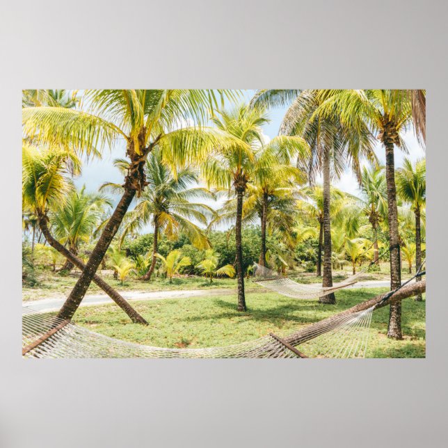 Handflatan träd på morgonen poster (Framsidan)