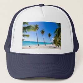 Handflatan träd på stranden vid Isla Saona Keps