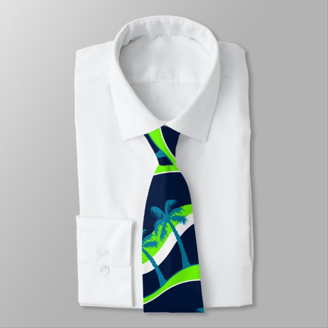 Handflatan träd på vågar slips (Bunden)