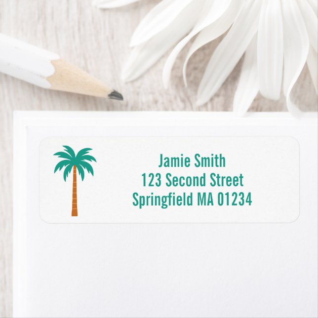 Handflatan Träd Returadress Etikett (Insitu)