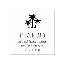 Handflatan Träd | Returadress för skript för Famil Stämpel