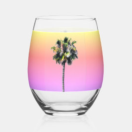 Handflatan Träd Rosa Gult Lila Drinkware Set för  