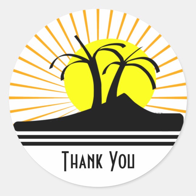 Handflatan Träd Runt Klistermärke (Framsida)