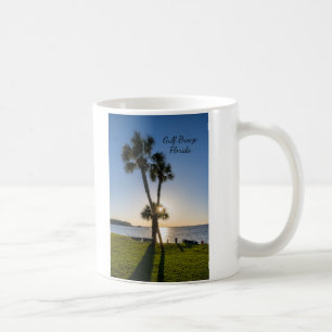 Handflatan-Träd-sax Silhouette-kaffe Mugg