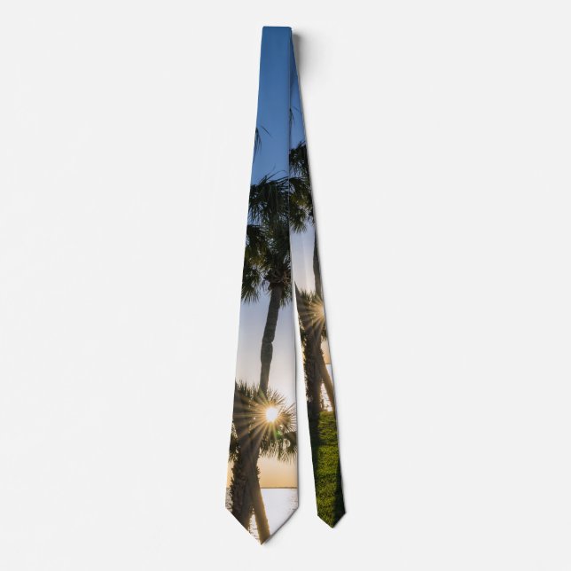 Handflatan Träd-sax Silhouette Neck Tie Slips (Framsida)