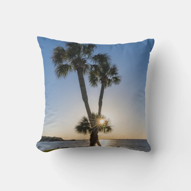 Handflatan-Träd-sax Silhouette Pillow Kudde (Framsida)