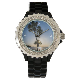 Handflatan Träd Saxare Silhouette Watch Armbandsur