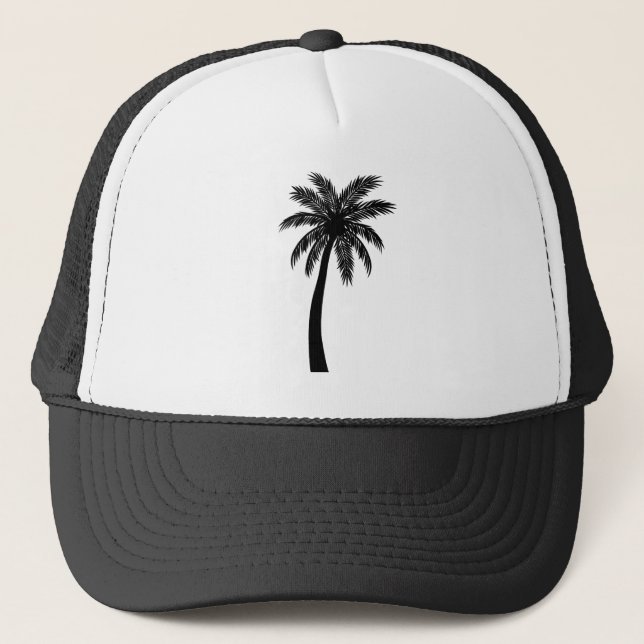 Handflatan Träd Shirt - Retro Stil Tropical Beach Keps (Framsida)