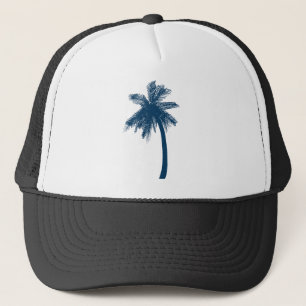 Handflatan Träd Shirt - Retro Stil Tropical Beach Keps