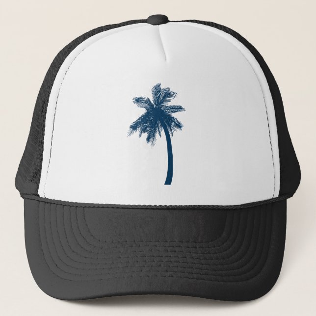 Handflatan Träd Shirt - Retro Stil Tropical Beach Keps (Framsida)
