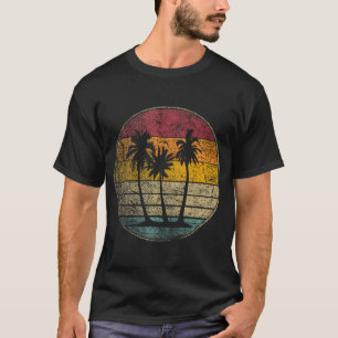 Handflatan Träd Shirt Tropical Beach Vintage Retro T