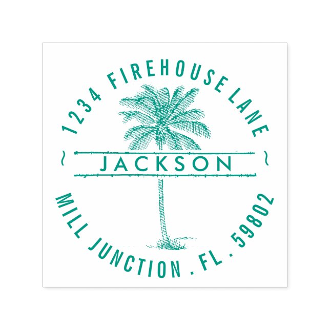 Handflatan Träd självinkande Returadress Frimärke Självfärgande Stämpel (Design)