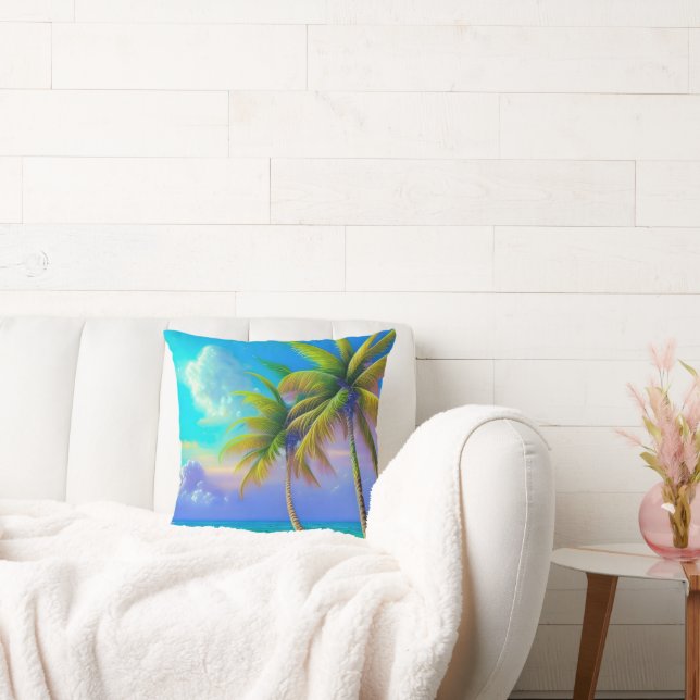 Handflatan Träd som nattflockar Tropiskt Kudde (Soffa)