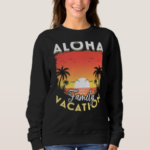 Handflatan Träd Sommar Tropical Sunset Aloha Famil T Shirt