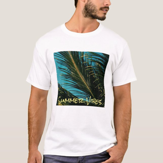 Handflatan Träd Sommar Vibes T-Shirt (Framsida)