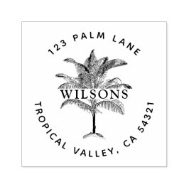 Handflatan Träd Stämpel