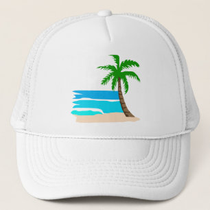 Handflatan Träd-stranden Keps