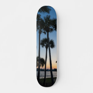 Handflatan Träd Sunrise Destin Florida Skateboard