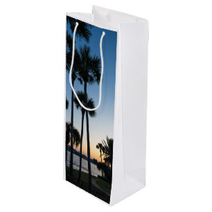 Handflatan Träd Sunrise Destin Florida Vin Gift Ba