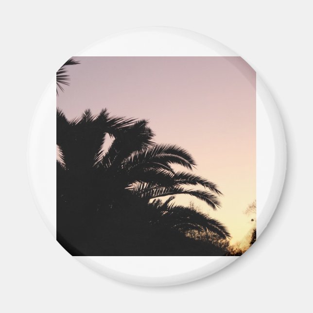 Handflatan Träd Sunset #2 Magnet (Framsidan)