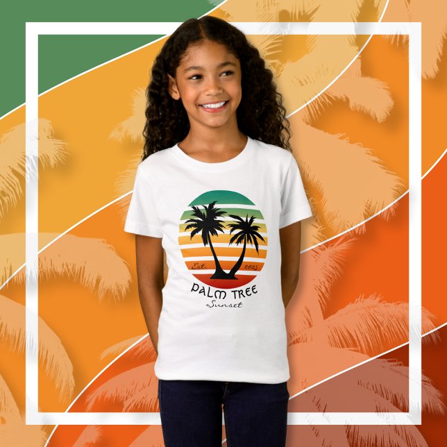 Handflatan Träd Sunset T Shirt (PALM TREE SUNSET)