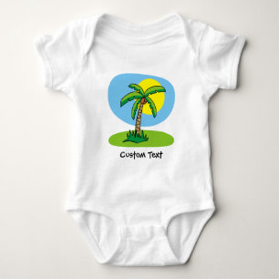 Handflatan Träd Tecknad Baby Bodykosten T Shirt