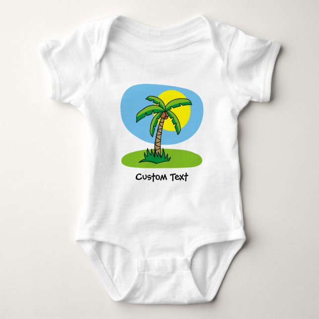 Handflatan Träd Tecknad Baby Bodykosten T Shirt (Framsida)