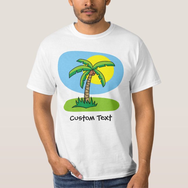 Handflatan Träd Tecknad T-Shirt (Framsida)