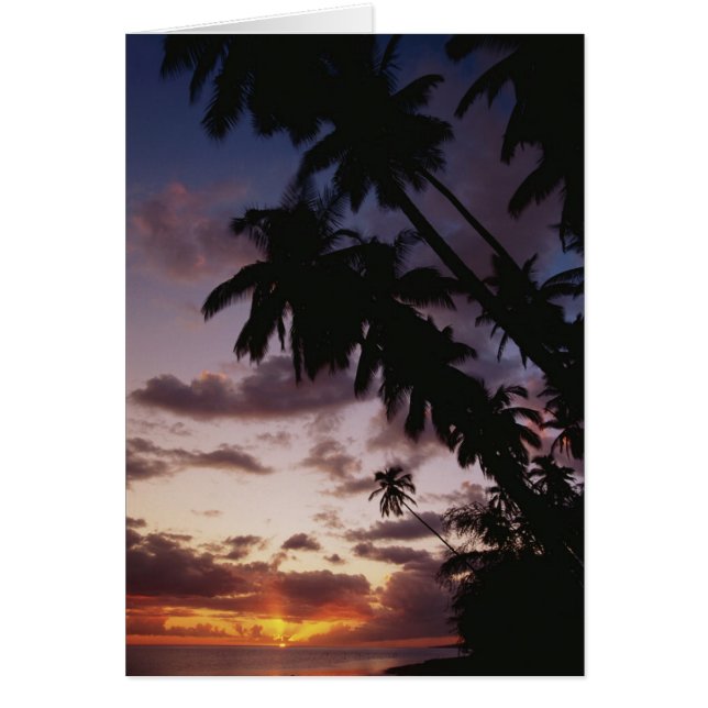 Handflatan Träd till havs Hälsningskort (Framsidan)