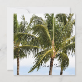 Handflatan Träd Tropical Kauai Birthday Inbjudningar