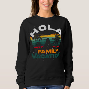 Handflatan Träd Tropical Summer Retro Hola Family T Shirt