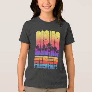 Handflatan Träd Tropiskt retro-vaccinering vid ret T Shirt