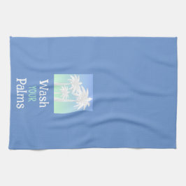 Handflatan Träd Tvättar din Handflatan Beach Islan Kökshandduk