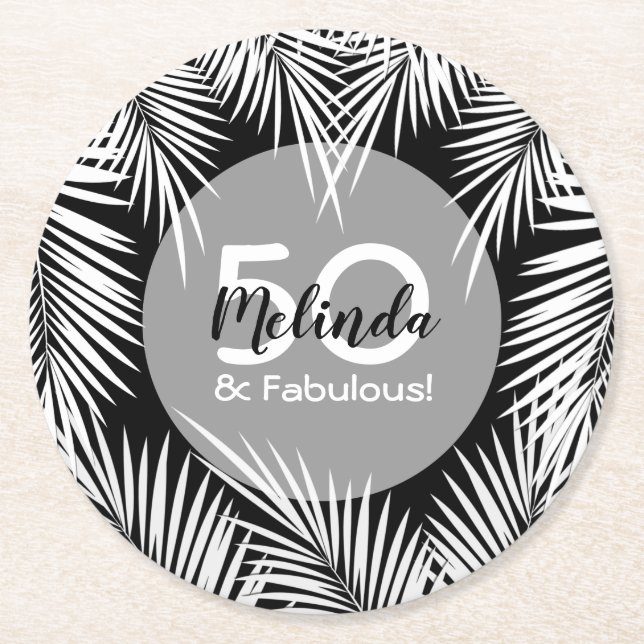 Handflatan Träd Underlägg Papper Rund (Framsidan)