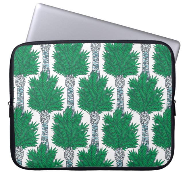 Handflatan träd utan sömlösa mönster. laptop fodral (Framsidan)