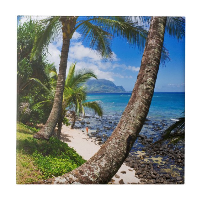 Handflatan Träd vid Hideaways-busken Kakelplatta (Framsidan)