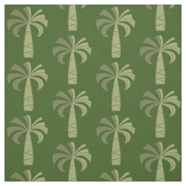 Handflatan Träd Vintage Hawaii Tropical Outdoor Tyg (Provkarta)