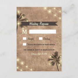 Handflatan Träd Vintage Ljus Beach Wedding OSA kor